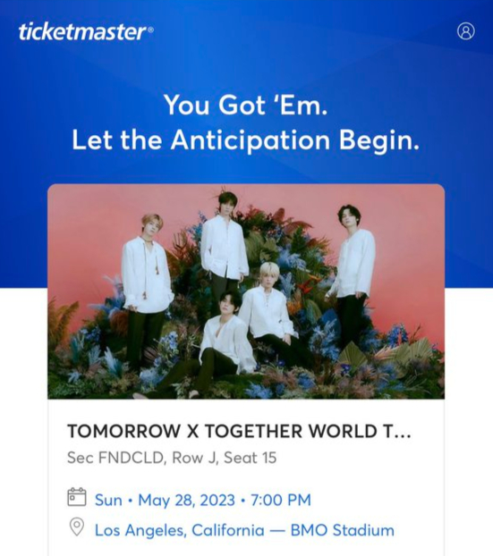 TicketMaster success page inspiration