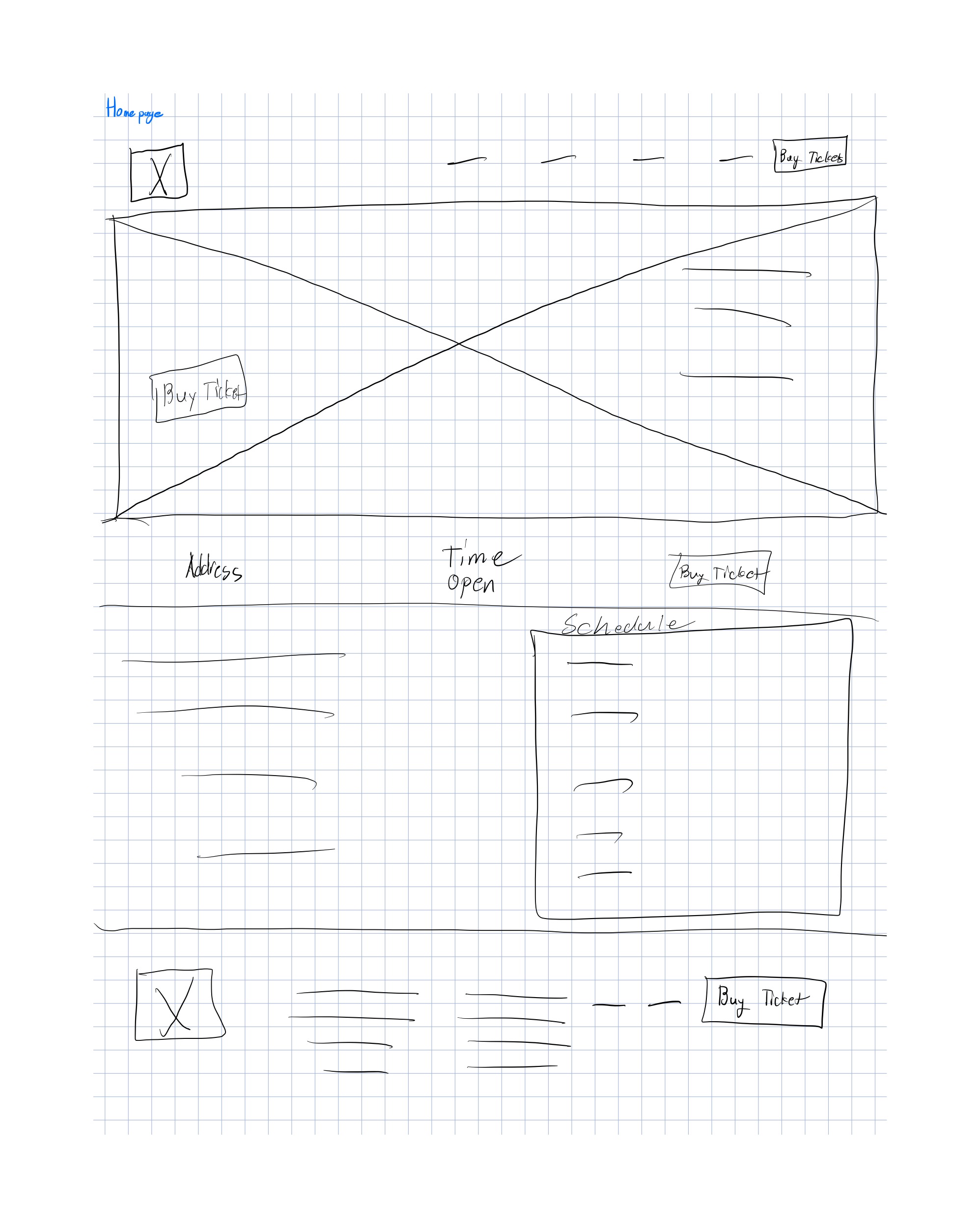Low-fidelity wireframe page 1
